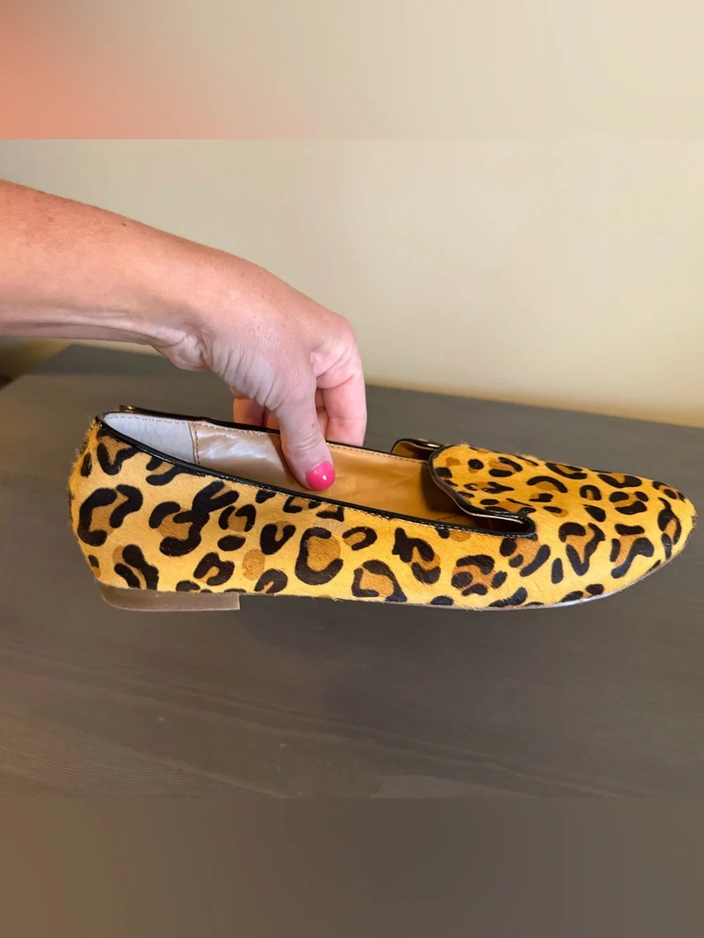 J Crew Cora Leopard Print Calf Hair Women's Slip-On Loafers NEW
